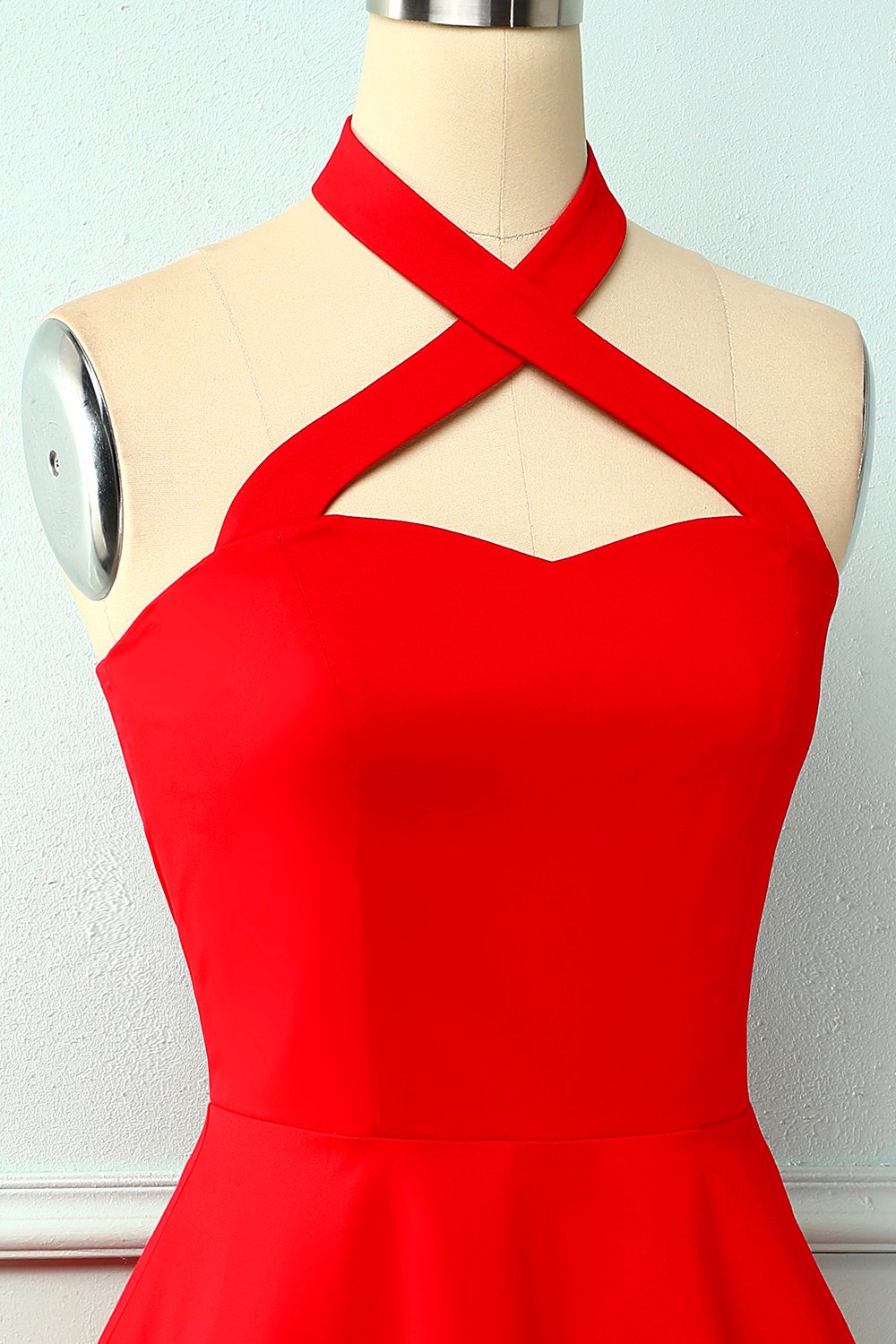 Cabresto Vermelho Vestido