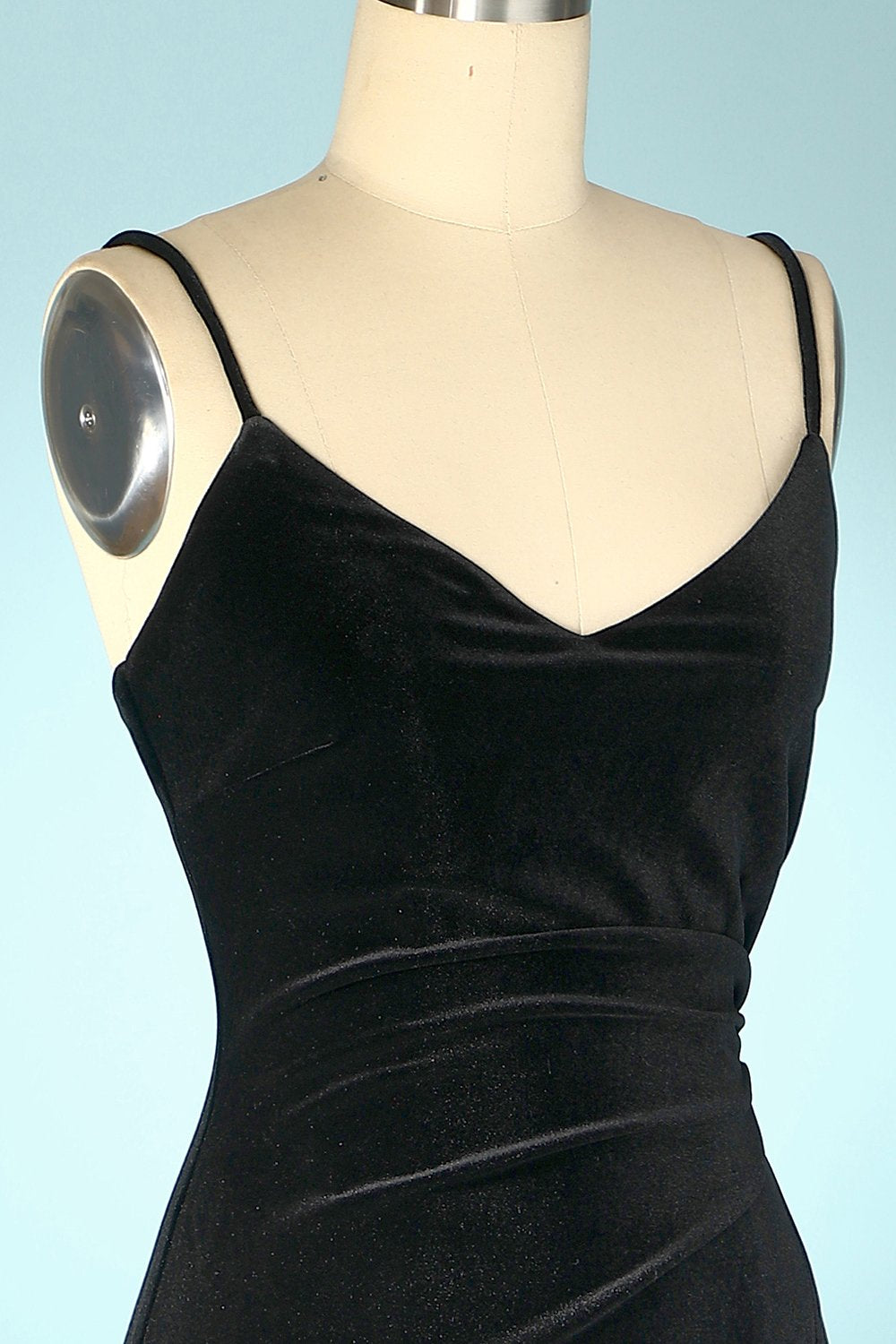 Vestido de veludo preto