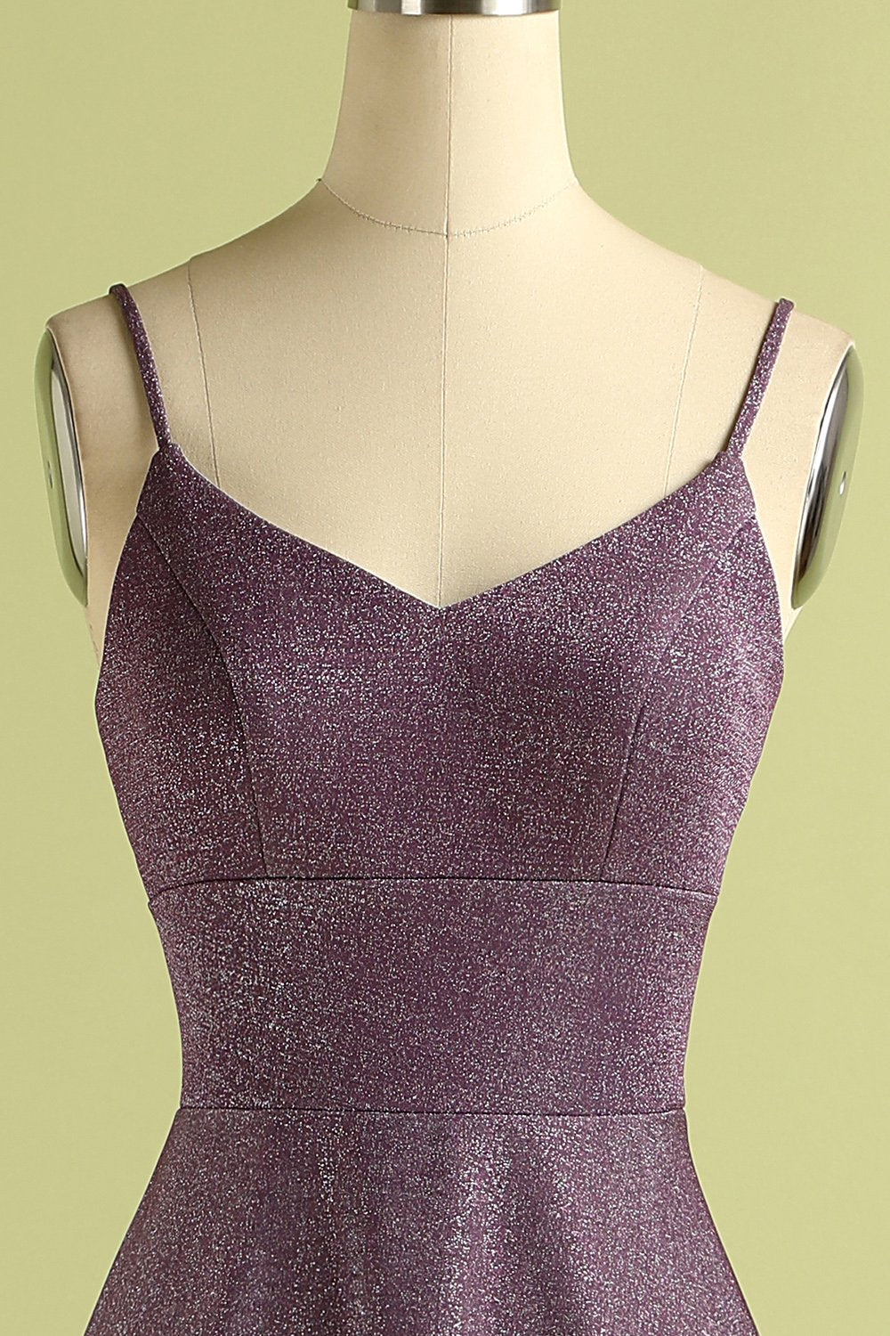 Laço de uva até vestido de cetim longo