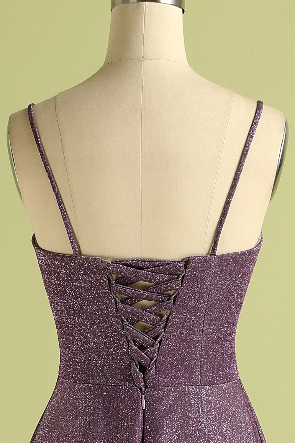 Laço de uva até vestido de cetim longo
