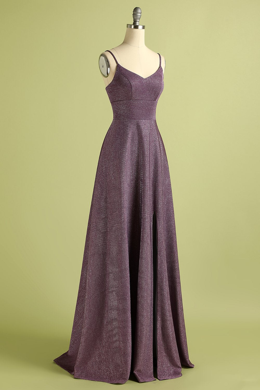 Laço de uva até vestido de cetim longo
