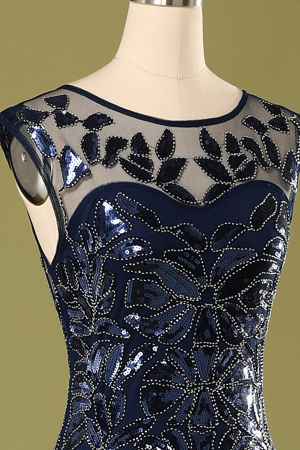Vestido da década de 1920 Marinha
