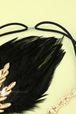 Faixa De Cabeça Preta Flapper Dos Anos 1920