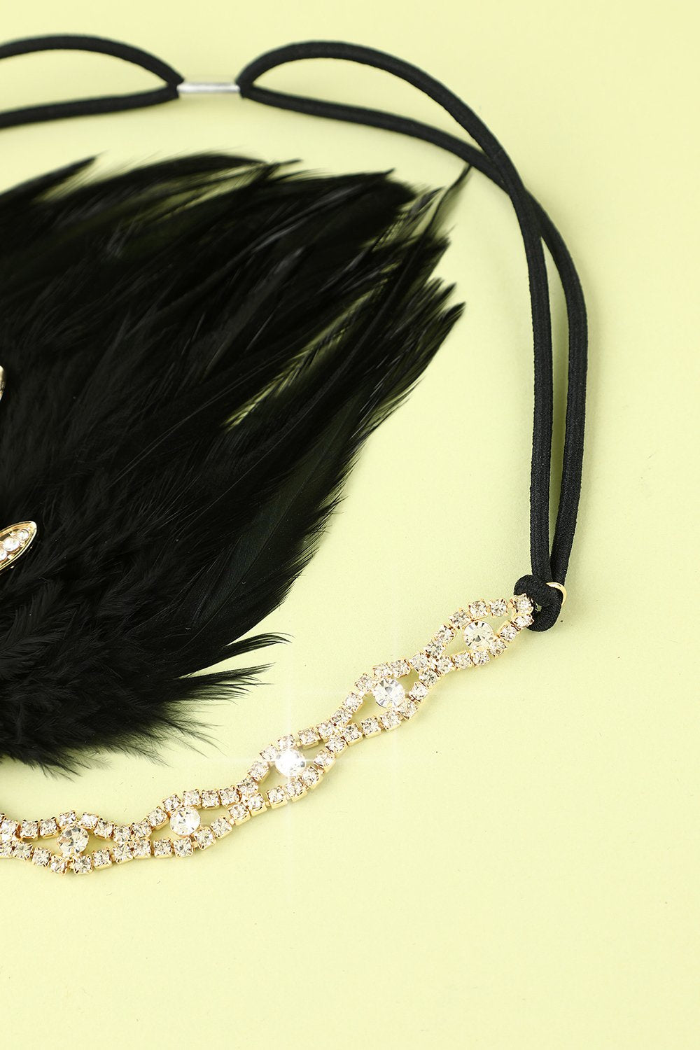 Faixa De Cabeça Preta Flapper Dos Anos 1920
