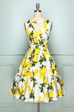 Vestido de limão dos anos 50