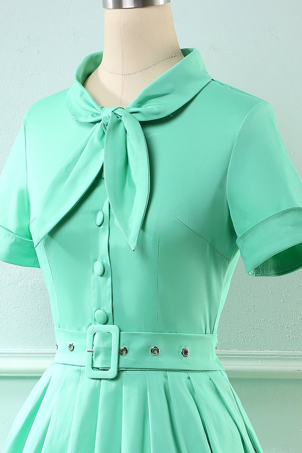 Vestido vintage de estilo retrô Scoop Blue