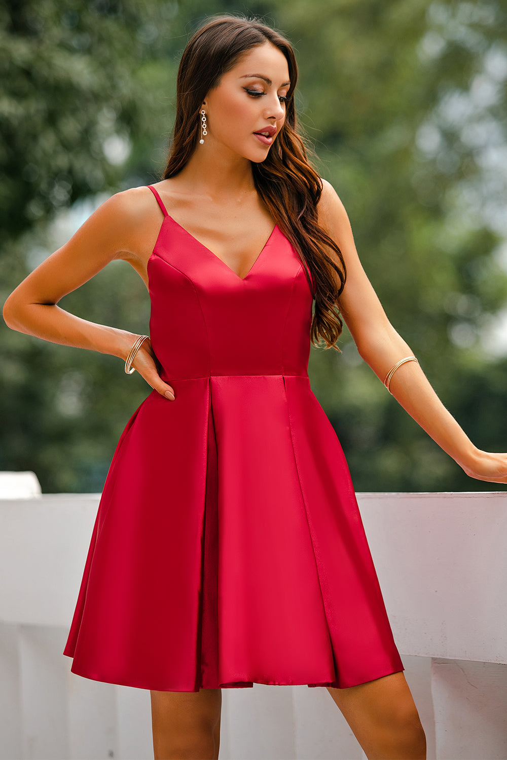 Vestido Vermelho A-line