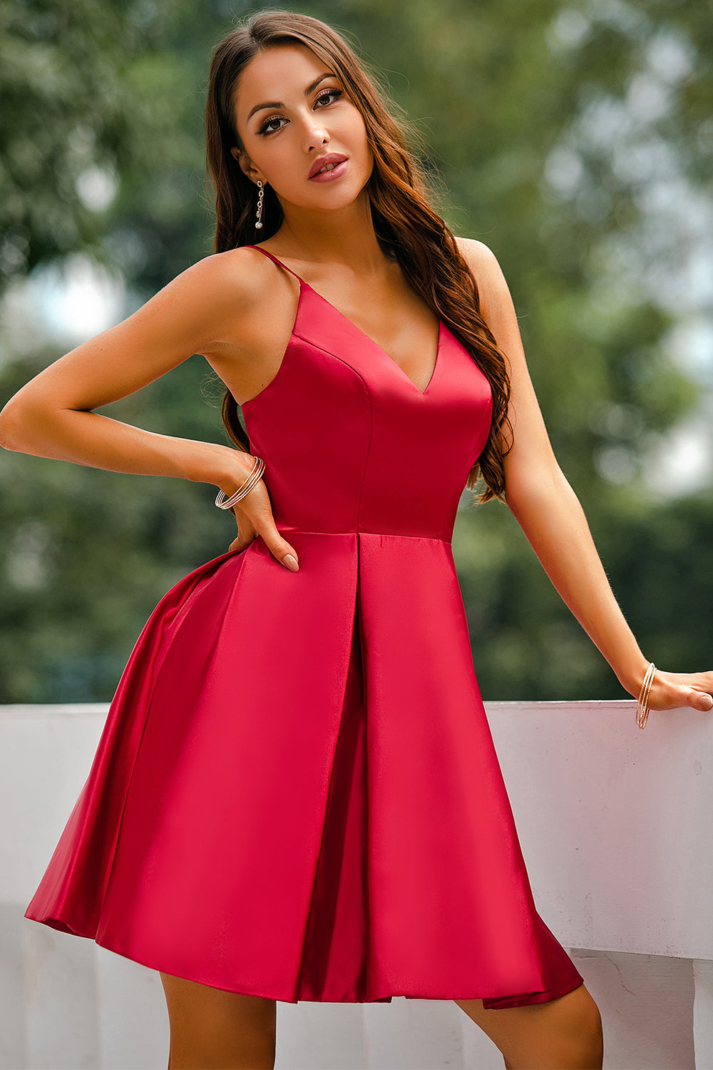 Vestido Vermelho A-line