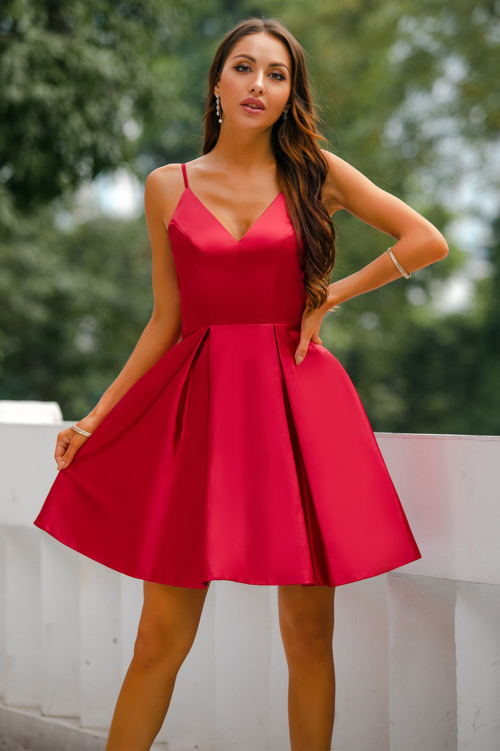 Vestido Vermelho A-line