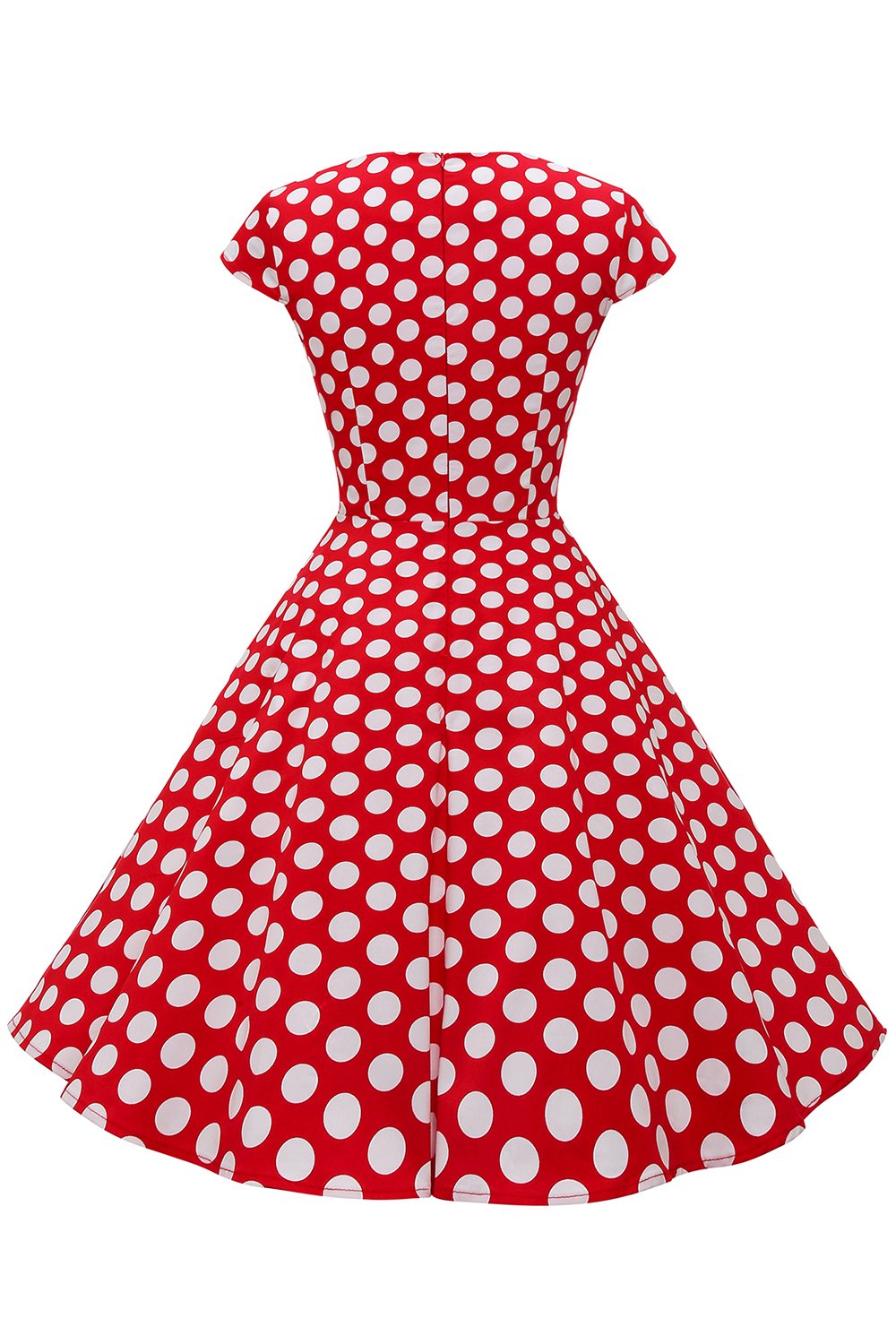 Vestido Bolinhas Vermelhas 1950