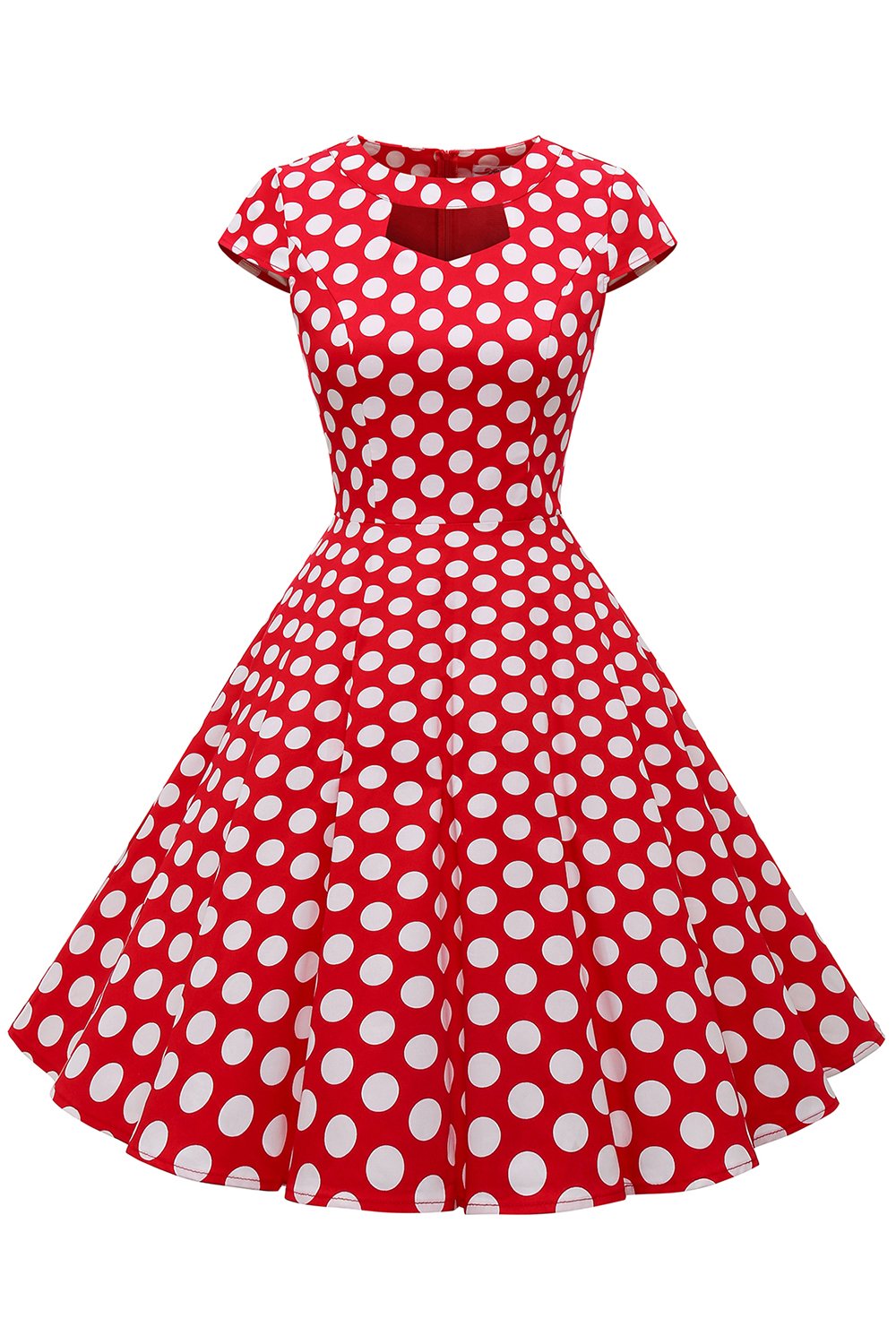 Vestido Bolinhas Vermelhas 1950