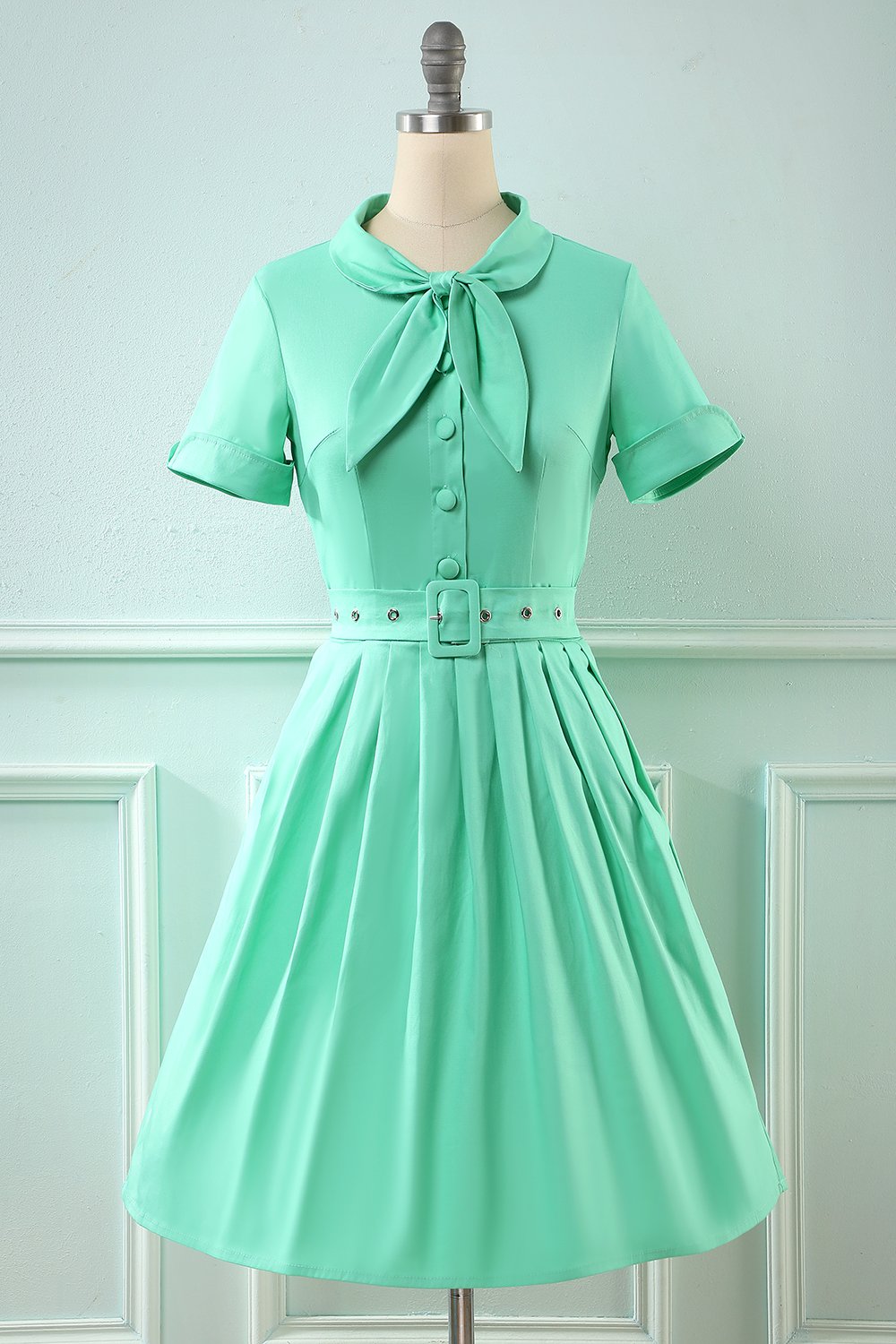 Vestido vintage de estilo retrô Scoop Blue