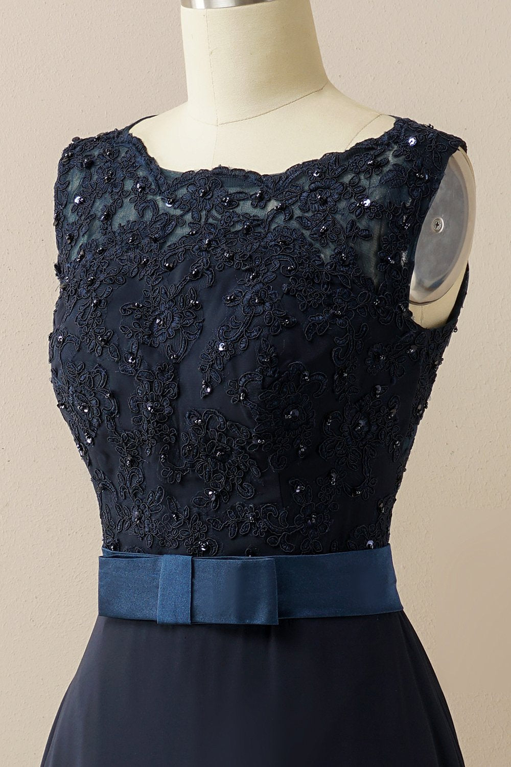 Vestido de baile longo applique