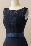 Vestido de baile longo applique