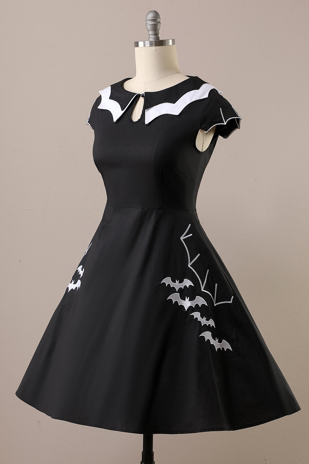 Vestido de impressão de morcego de Halloween