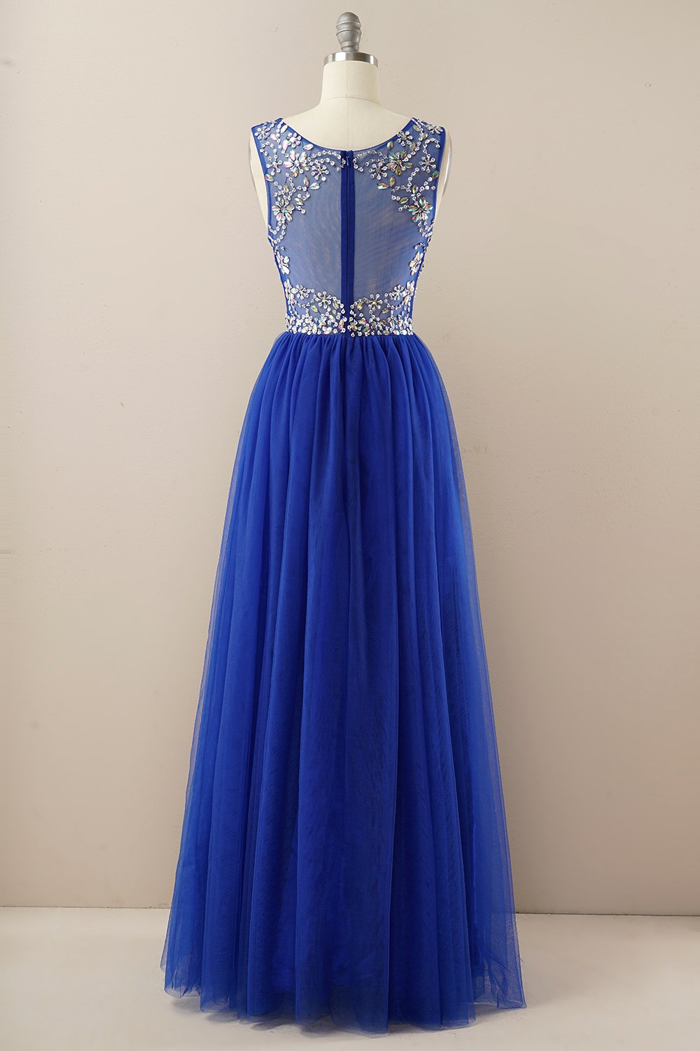 Vestido de baile de tulle de missanga