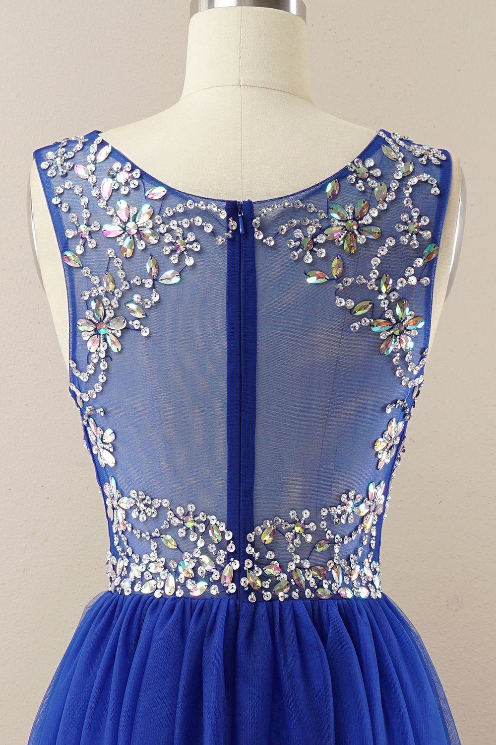 Vestido de baile de tulle de missanga
