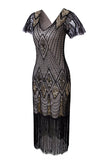 Flapper Black 1920s Sequins Dress