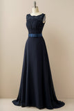 Vestido de baile longo applique
