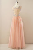 Vestido de baile de tulle de missanga