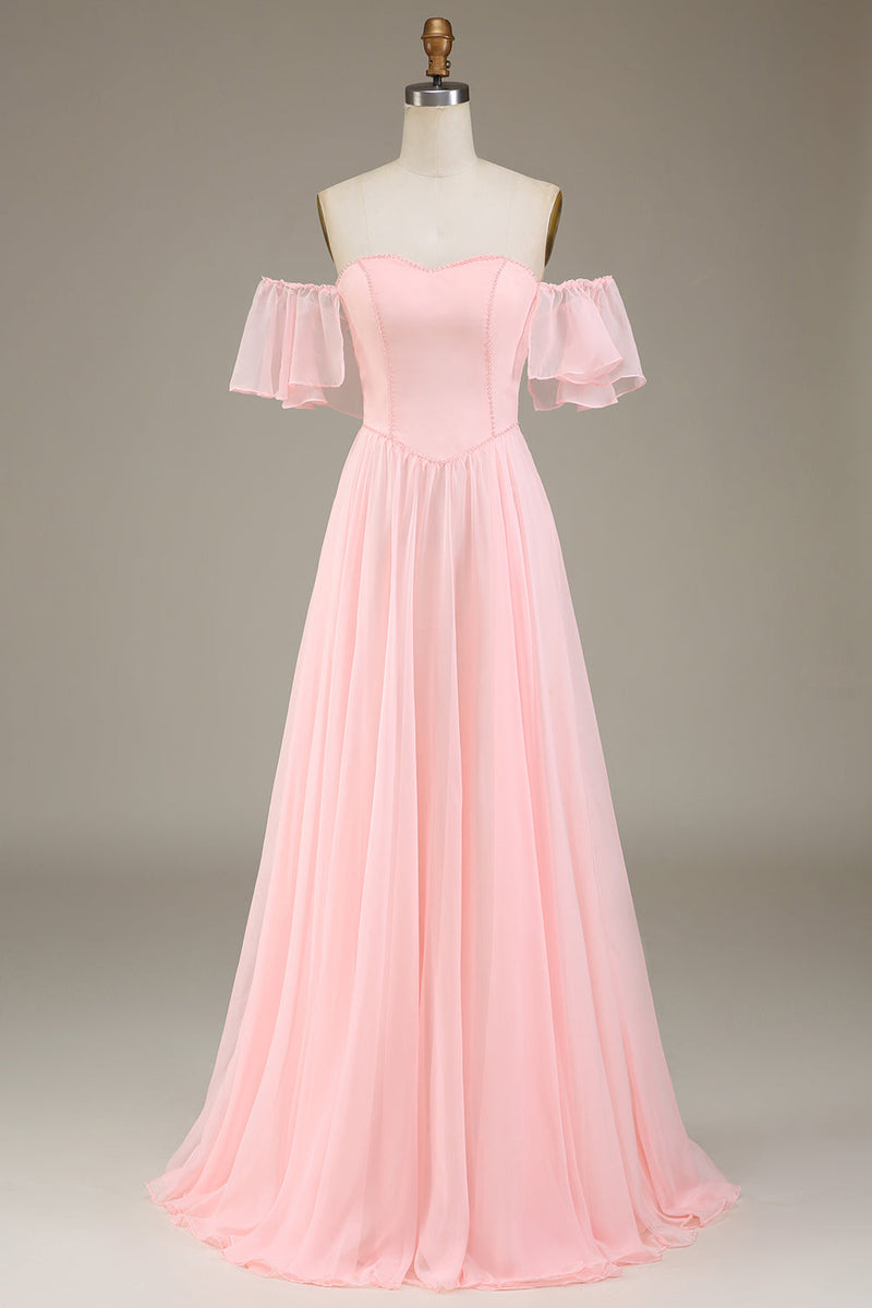 Vestido de madrinha rosa blush sale