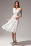 Vestido Midi de Renda Branca