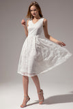 Vestido Midi de Renda Branca