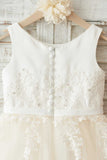 Meninas Bambi Ivory Broderie Anglaise Tulle Dress