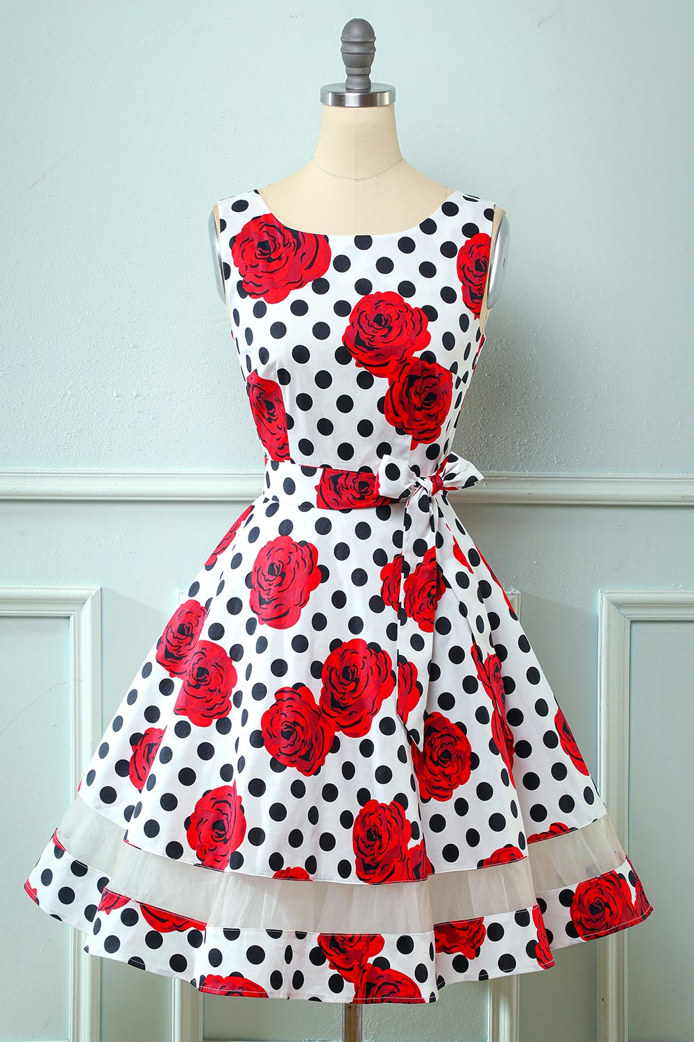 Vestido rosa vintage de 1950