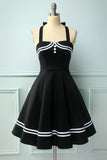 Vestido preto dos anos 50 Rockabilly Pin Up