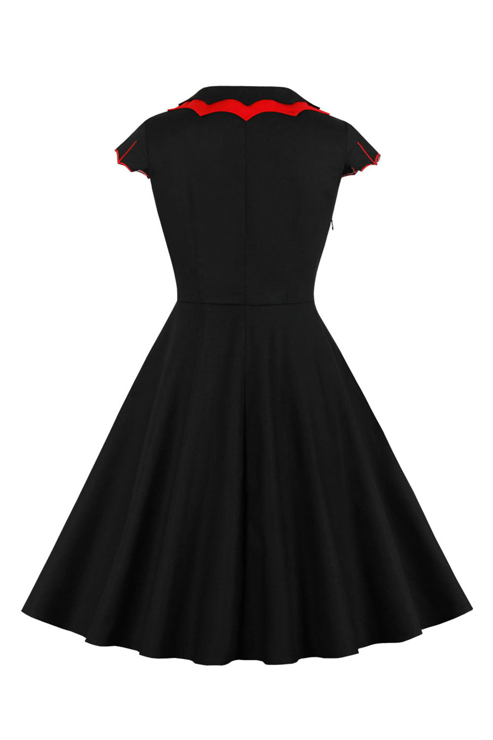 Vestido preto de Xmas com mangas de chapéu de árvore de Natal