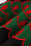 Vestido preto de Xmas com mangas de chapéu de árvore de Natal