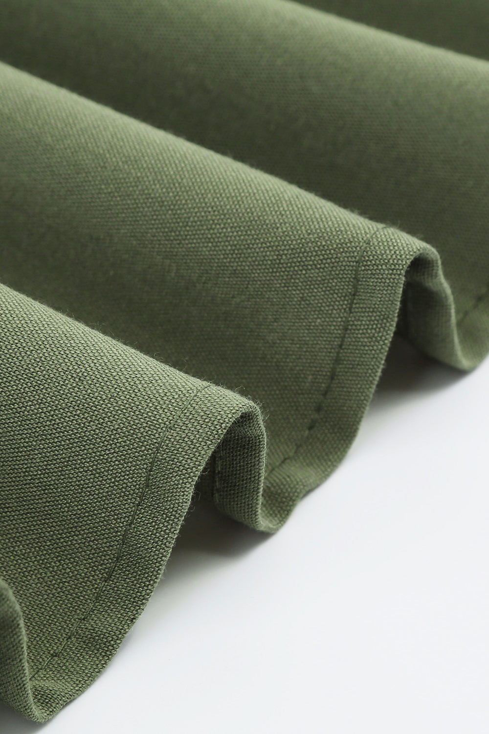Vestido de balanço de mangas compridas v-neck verde