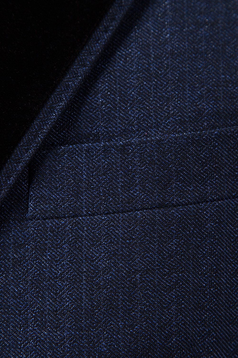 Azul Escuro Lapela de Pico Terno Masculino Duplo Peito