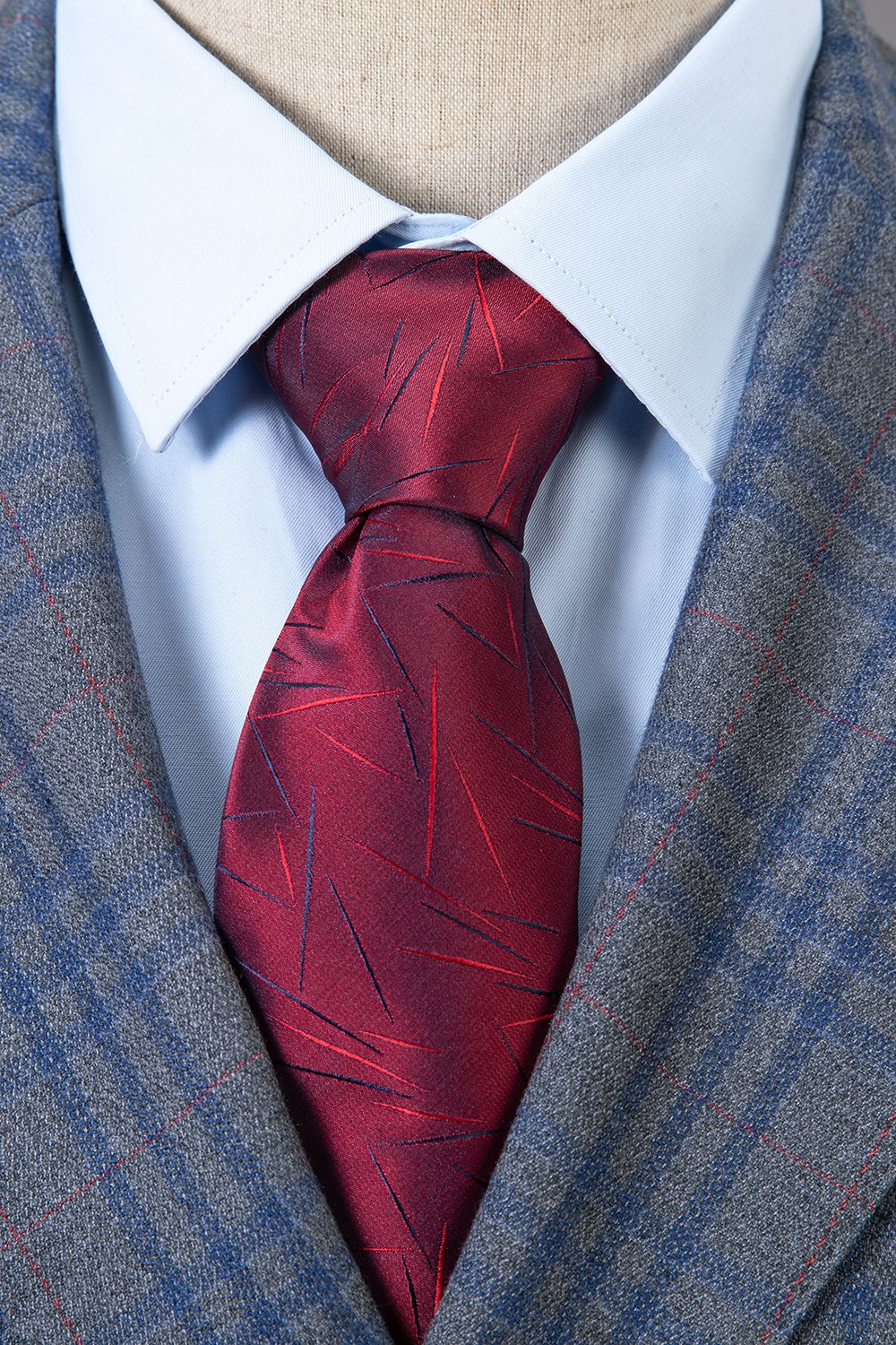 Azul Xadrez Duple Peito Lapela de Pico 2 Peças Terno Masculino