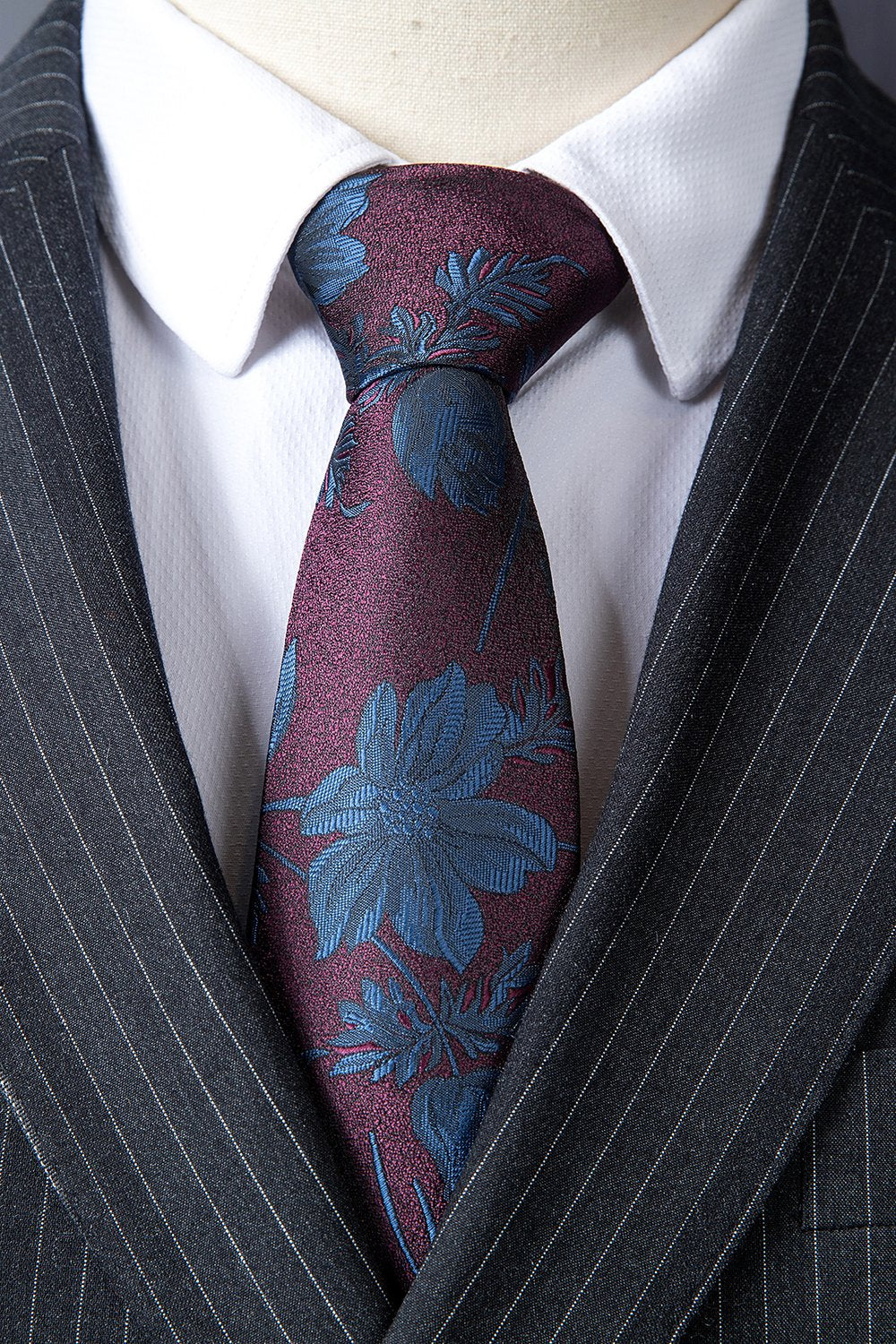 Preto Duplo Peito Terno Masculino 3 Peças