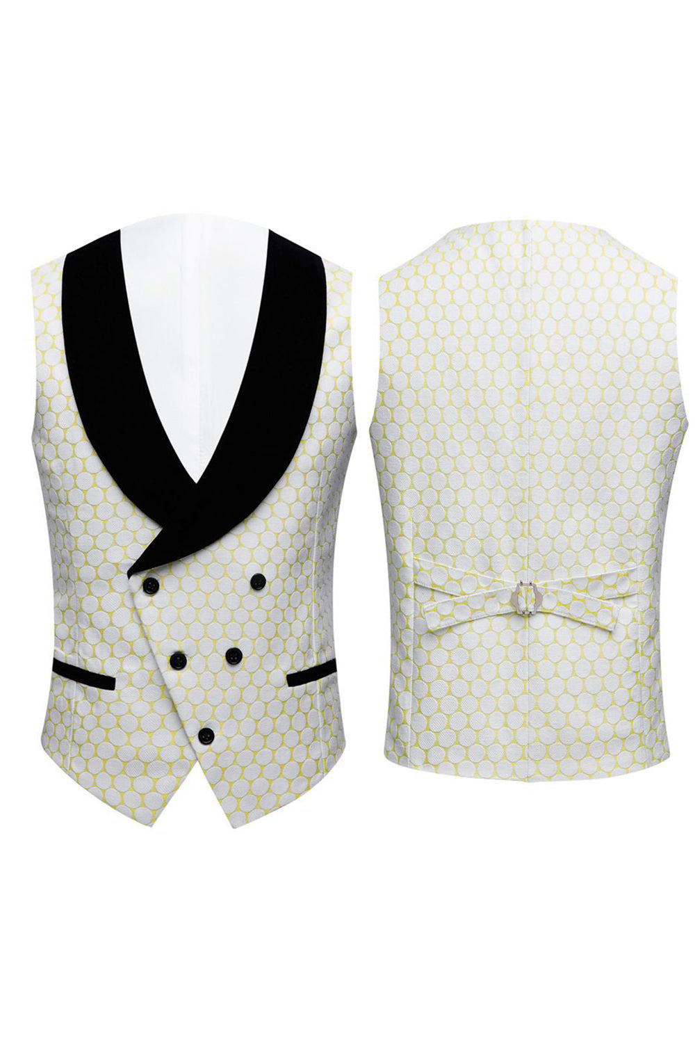 Biege Jacquard 2 Peças Fato Masculino