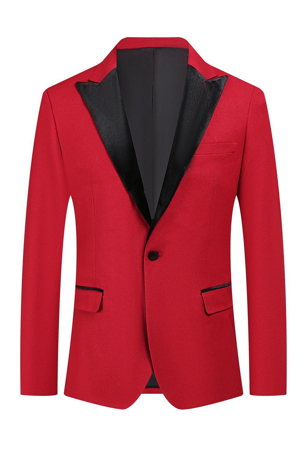 Red Peak Lapel One Button 2 Peças Fatos de Baile de Formatura Masculino
