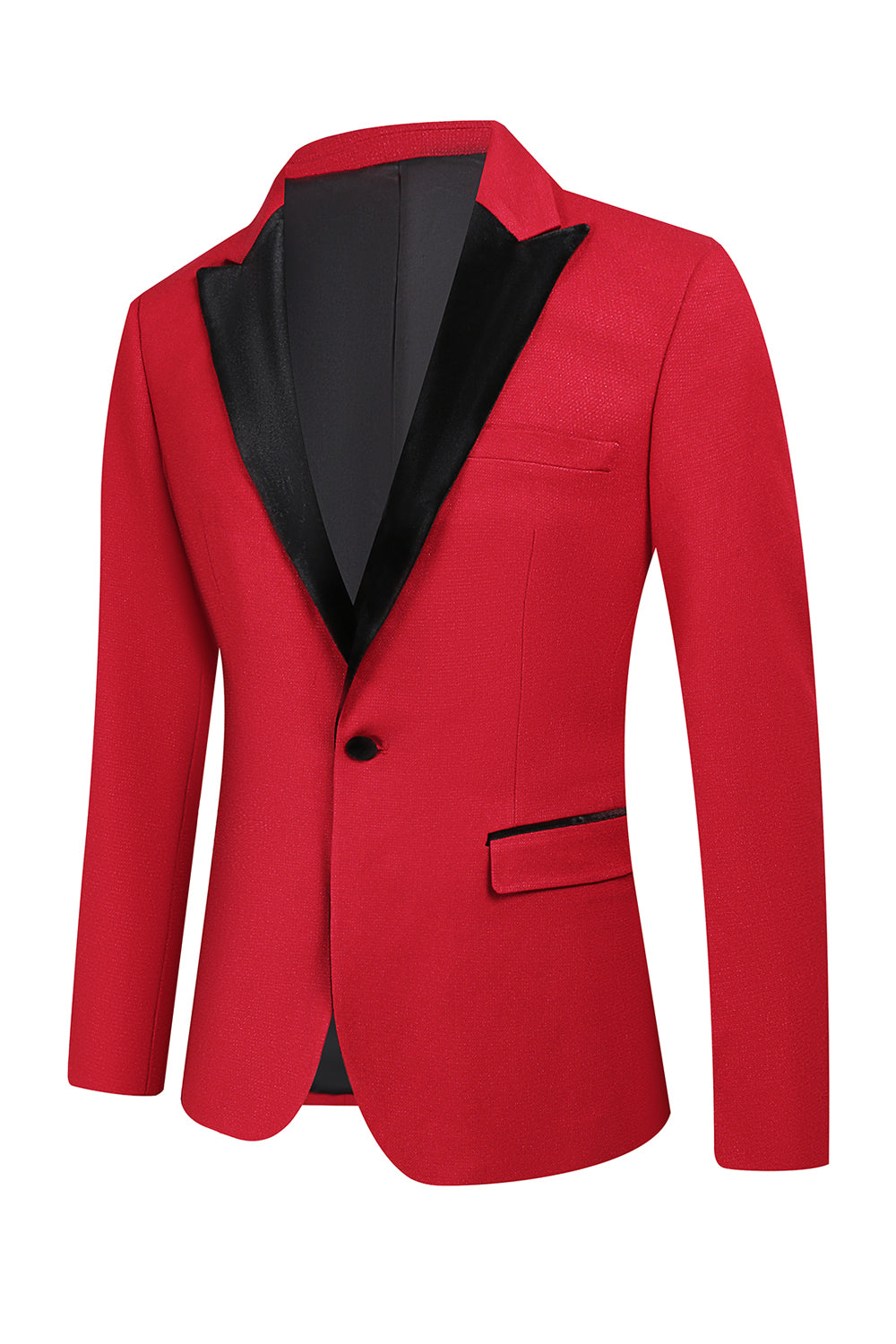 Red Peak Lapel One Button 2 Peças Fatos de Baile de Formatura Masculino