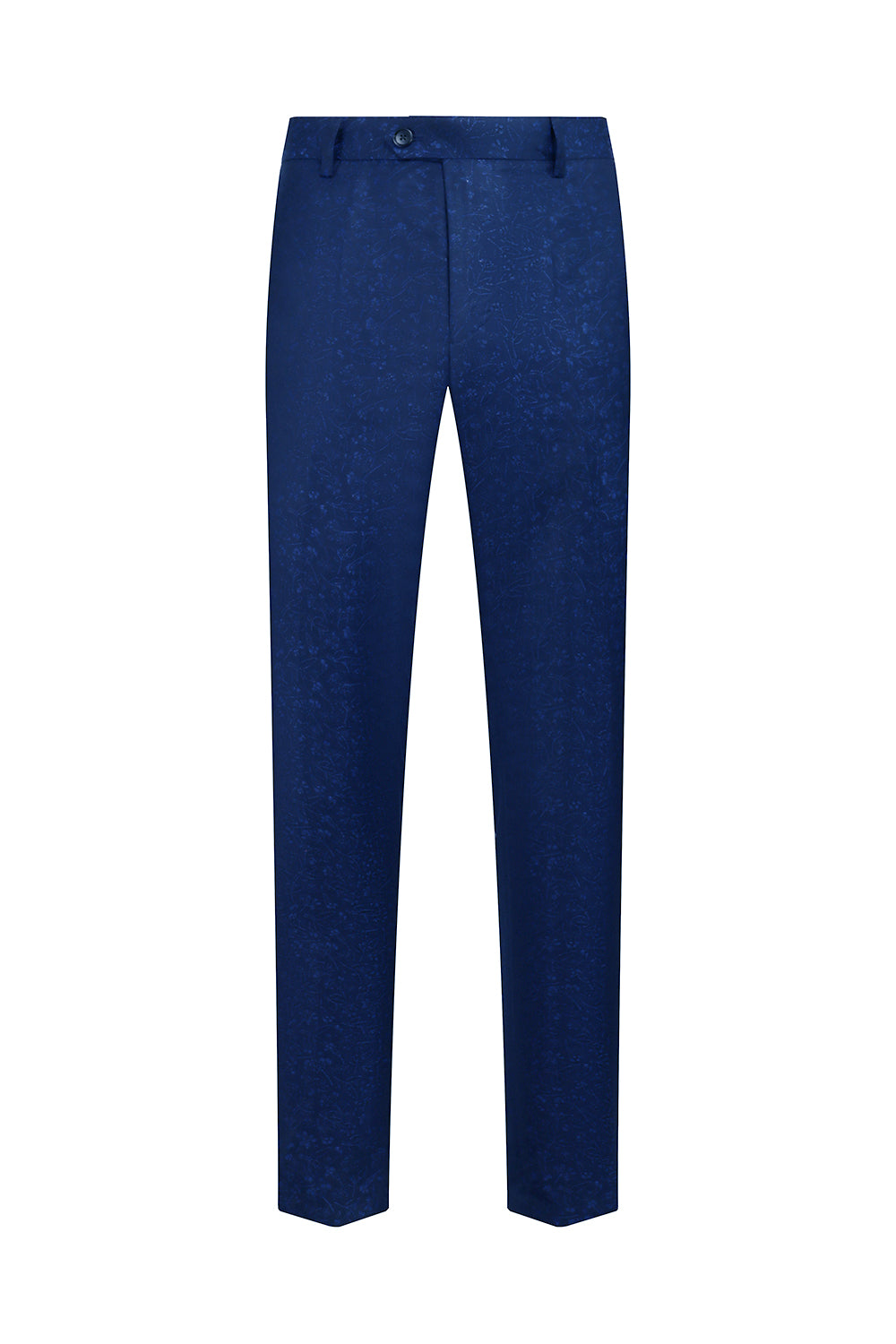 Azul escuro Jacquard xaile lapela 2 peças homens ternos de baile com cinto