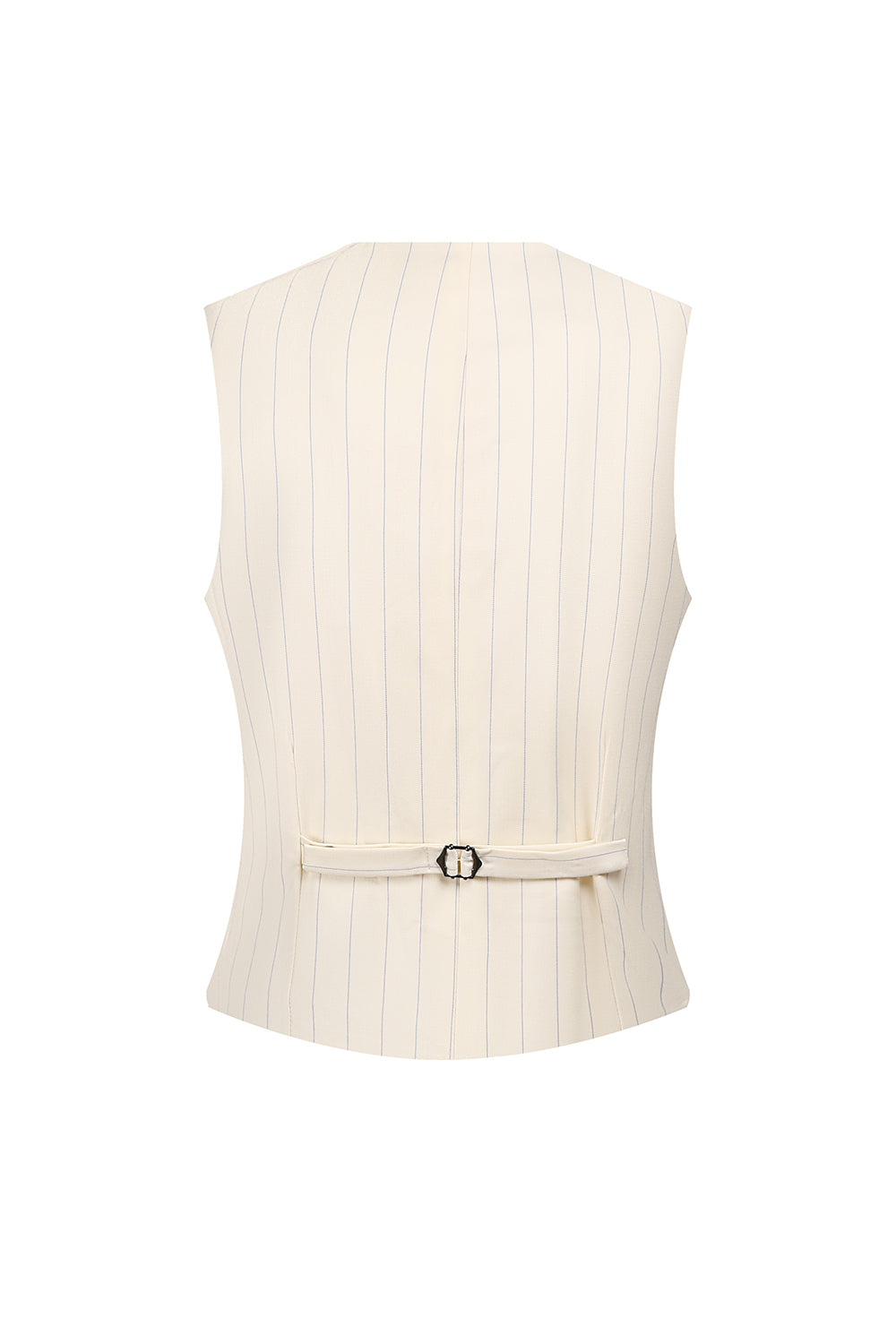 Branco 3 Peça Pinstriped Men Prom Suits