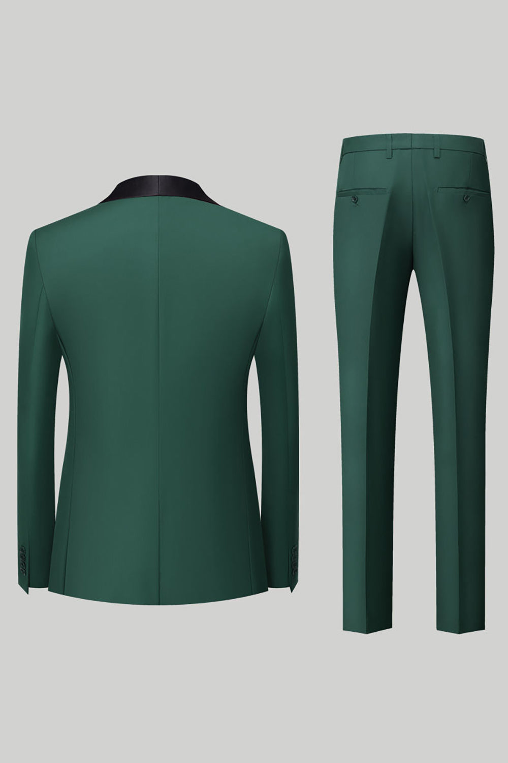 Preto 3 peças xaile lapela homens ternos