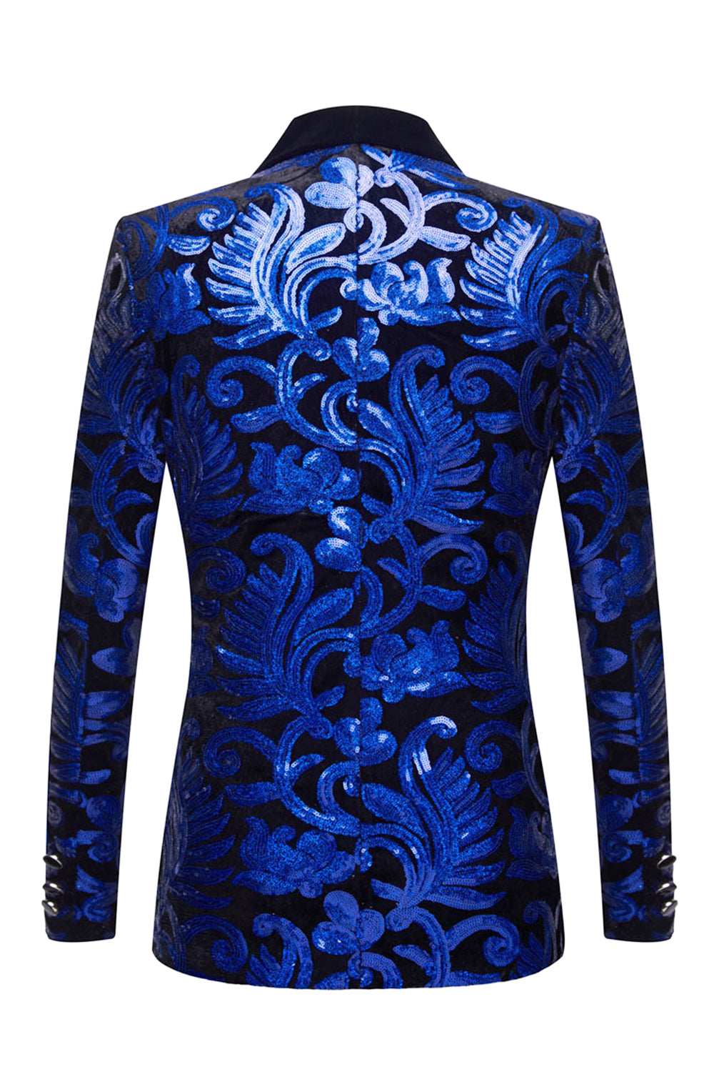 Red Sequins Padrão Floral Masculino 2 Peças Ternos