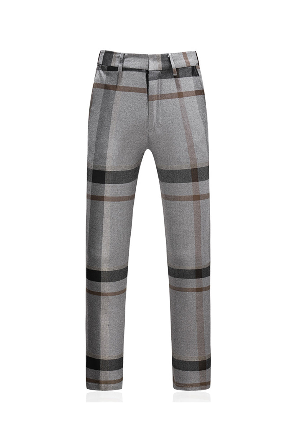 Cinza lapela entalhada terno masculino 3 peças