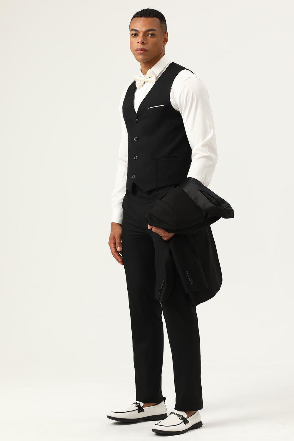 3 Peças Preto Fatos Formales