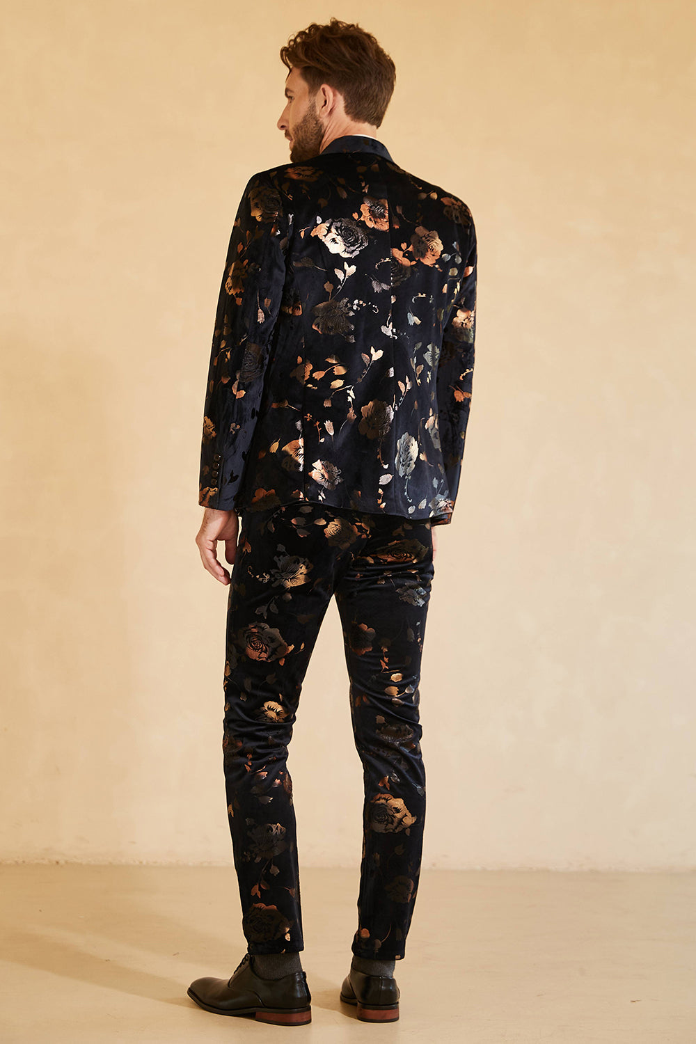 Duplo Peito Preto Ternos de Casamento