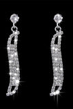 Conjunto de joias de colar de cristal de prata