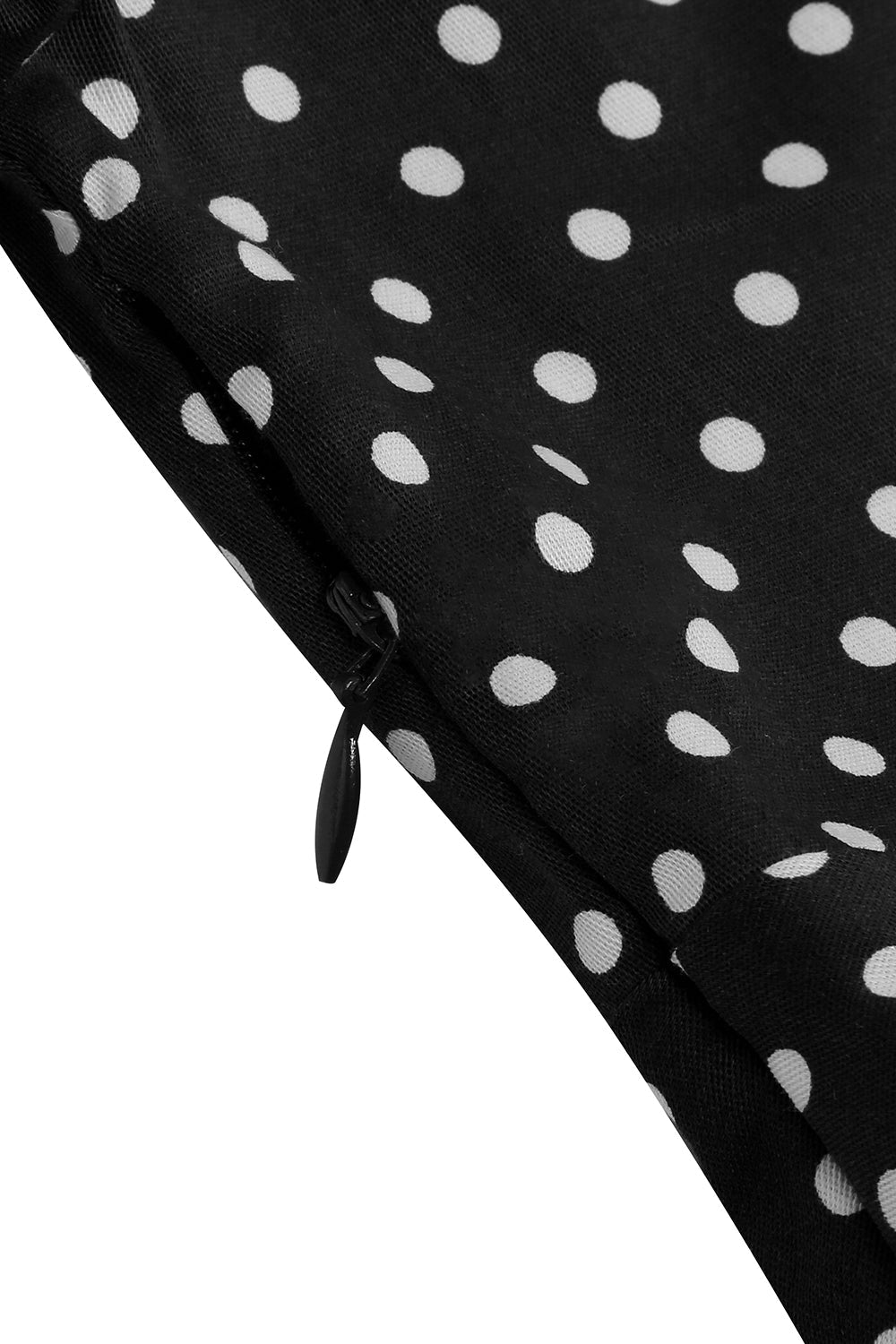 Preto Vintage Pontos de Polka Vestido de Menina