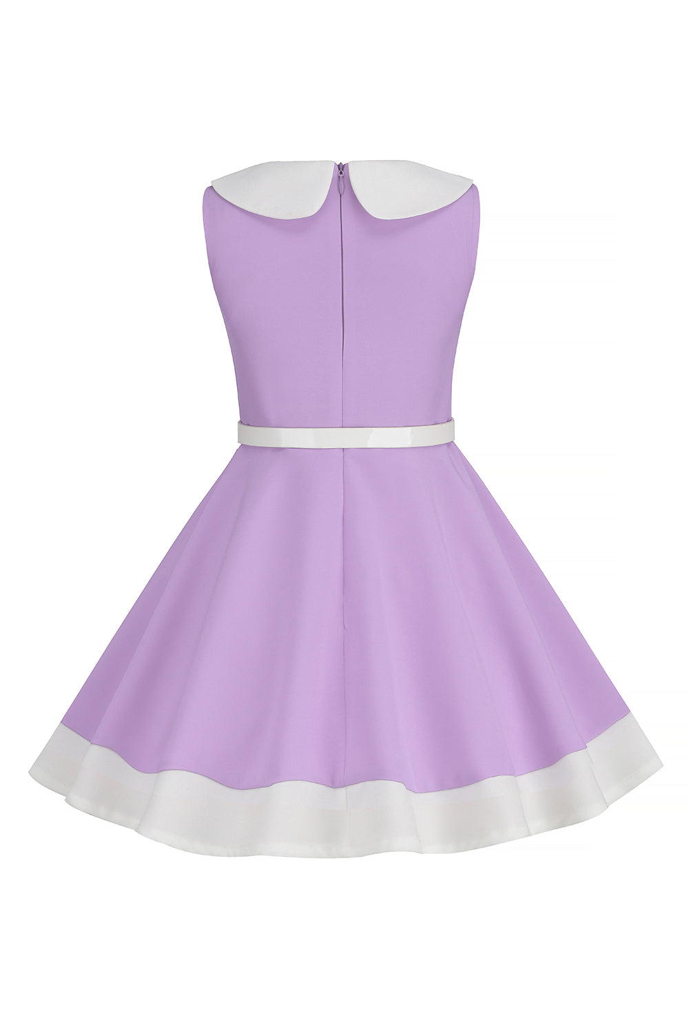 Preto Pescoço Redondo Sem Mangas 1950s Vestido de Menina