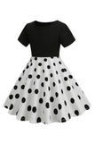 Vestido de Meninas Brancas Com Mangas Curtas